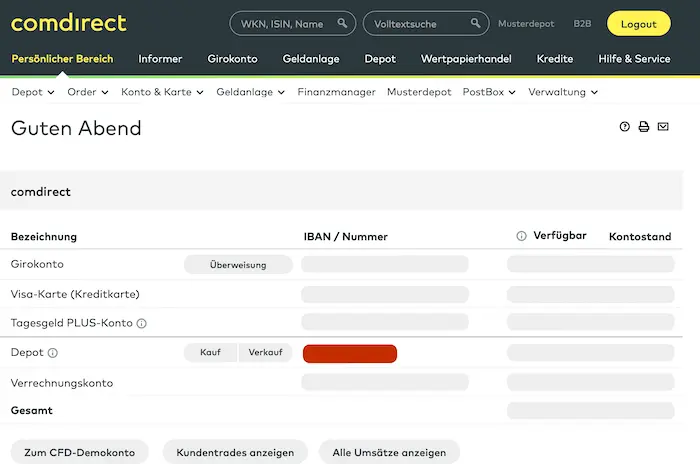 Comdirect Depotnummer herausfinden Depotwechsel