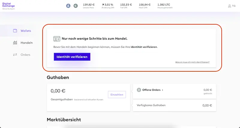 BSDEX-Kontoeröffnung Anmeldung Login Konto eröffnen Börse Stuttgart Digital Exchange