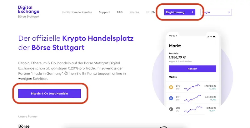 BSDEX Börse Stuttgart Digital Exchange Kontoeröffnung Bitcoin