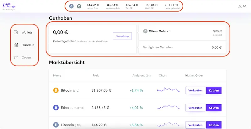 BSDEX Login Anmeldung Konto eröffnen Bitcoin Ethereum Litecoin Ripple handeln