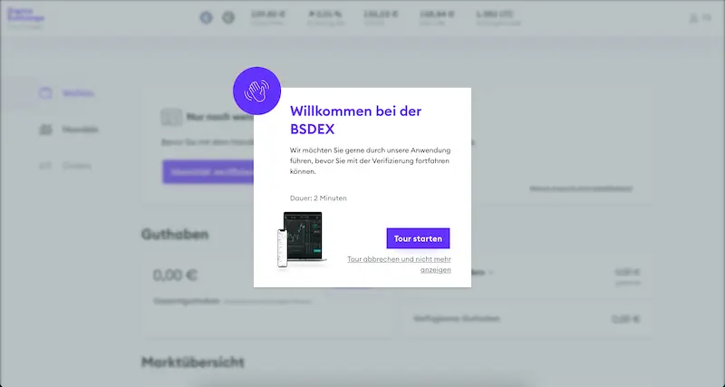 BSDEX Login Börse Stuttgart Digital Exchange Konto eröffnen Bitcoin