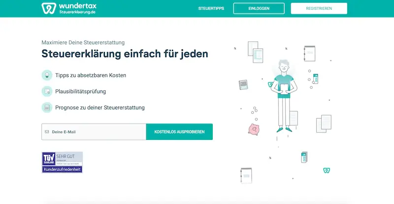 Wundertax-Anleitung Kontoeröffnung Online-Steuertool Erklärung How To