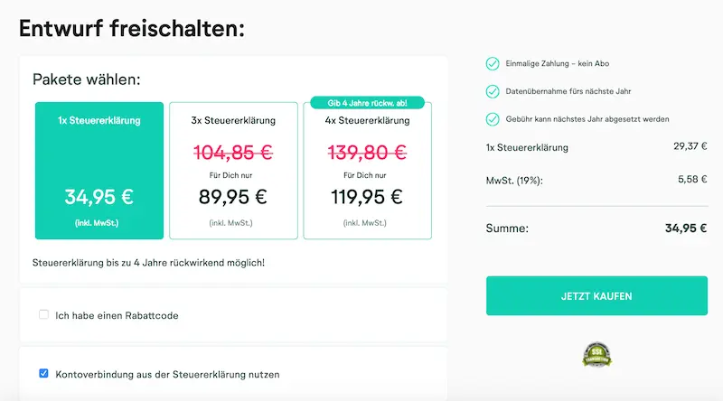 7 Wundertax-Kontoeröffnung Online-Steuertool Anleitung