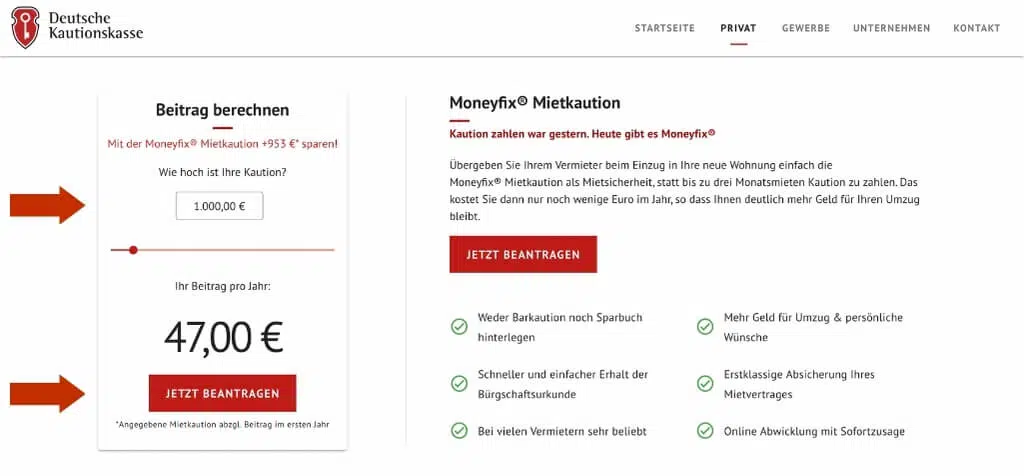 Moneyfix Deutsche Kautionskasse Mietkautionsversicherung Mietkaution sparen Vergleich Test Erfahrungen Erfahrungsbericht Empfehlungen