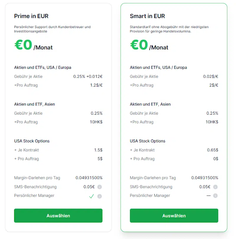 Freedom24 Broker Handelskonto Depot Kosten Gebühren Prime Smart