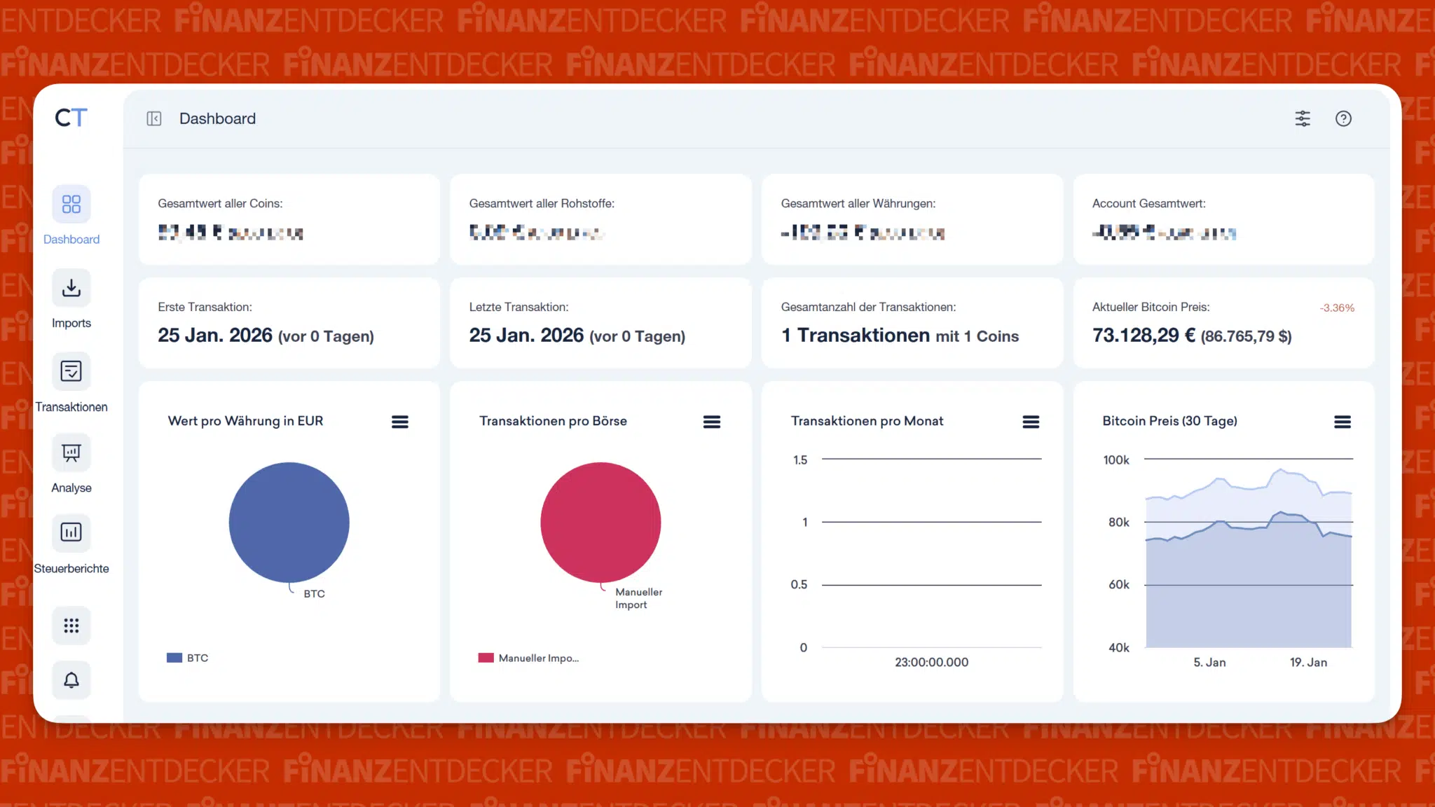 Cointracking Erfahrungen Test Dashboard