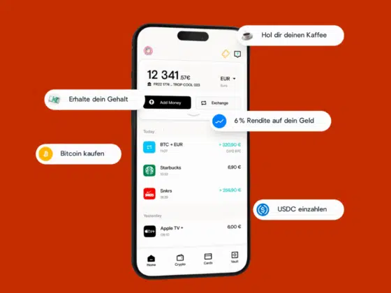 Deblock Girokonto Krypto Wallet
