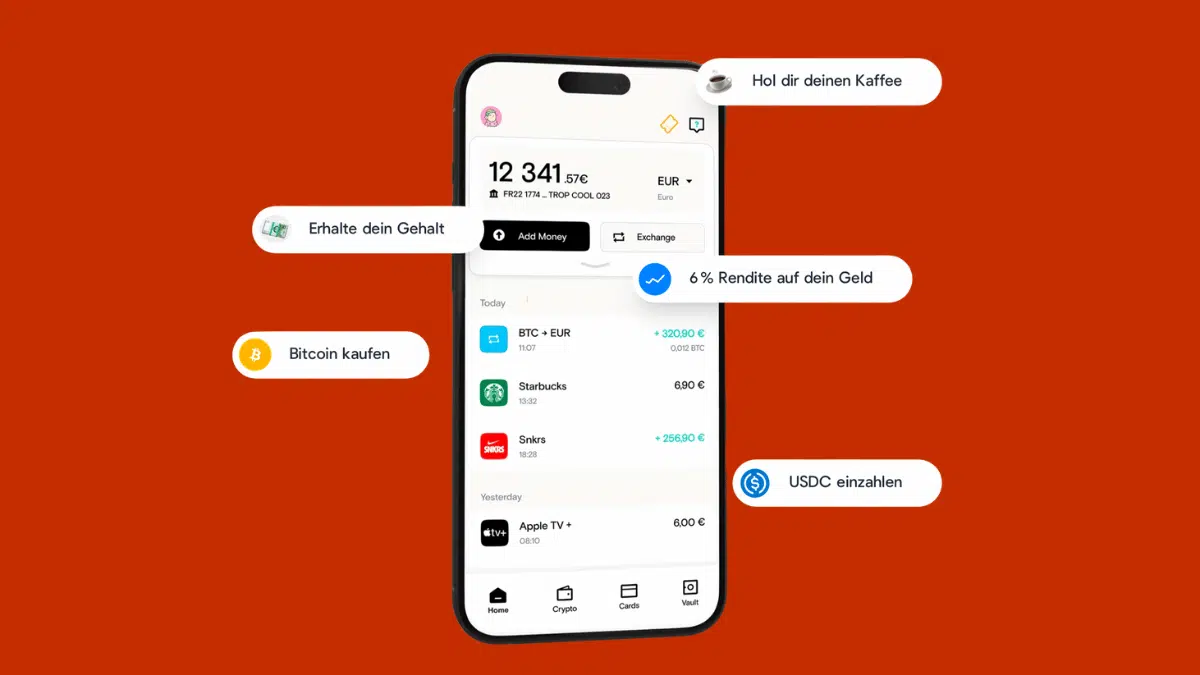 Deblock Girokonto Krypto Wallet